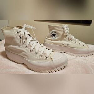 Converse Chuck Taylor Lugged Platform High sneakers white. Men 10.5 women 12.5